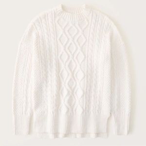 Abercrombie Oversized Cable Crew Sweater